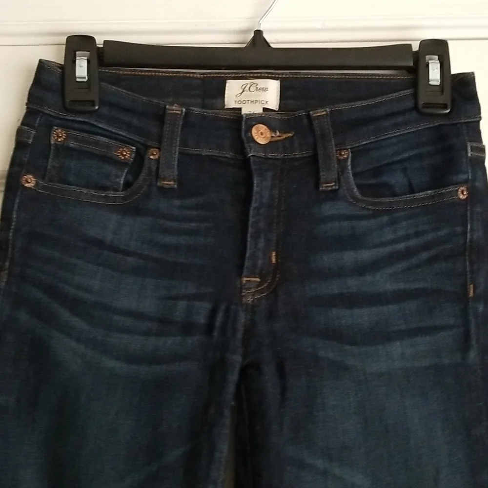 J.Crew Women's Toothpick Dark Wash Jeans